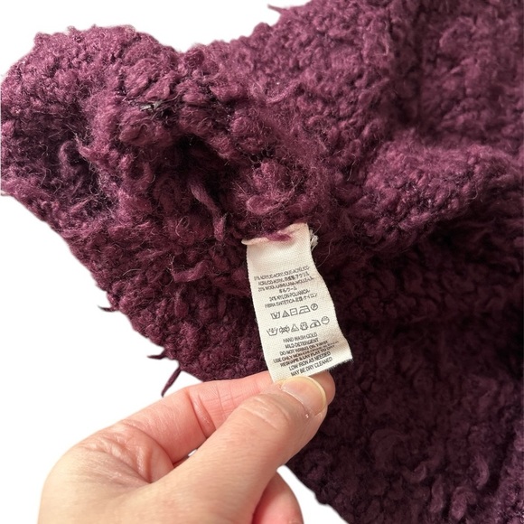 Free People Urban Outfitters Eggplant Purple Shag Sweater Medium So Soft - Picture 6 of 6